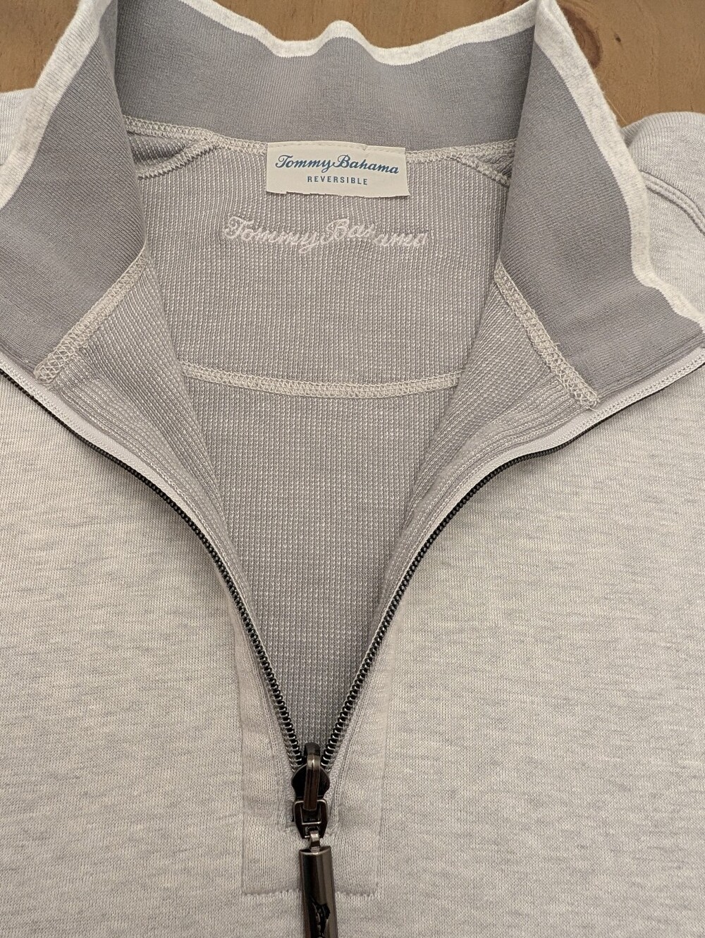 Tommy Bahama Big & Tall Flip Coast Half-zip Reversible Sweatshirt  GreyMens  2XB